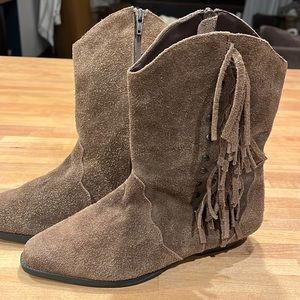 Brown Suede leather firing boots
